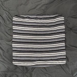 American Eagle Women’s Soft and Sexy Black and White Striped Tube Top Medium